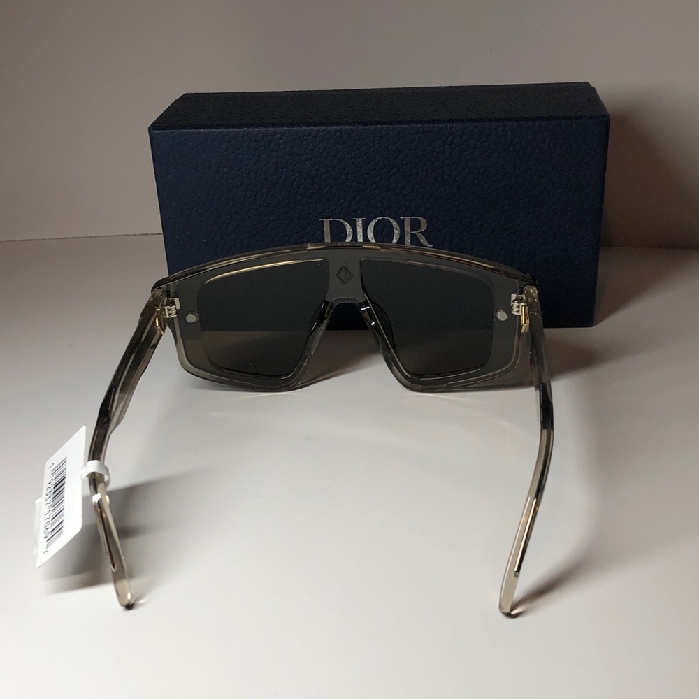 Dior CD Diamond M1U 40134U-L Men’s Mask Shield Sunglass Transparent Taupe Brown - Picture 10 of 14